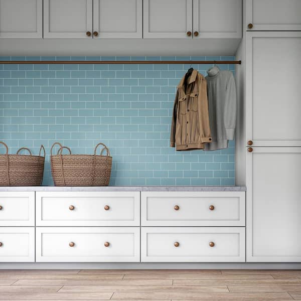 Restore Tide Blue 3 in. x 6 in. Matte Ceramic Wall Tile (12.5 sq. ft./Case)