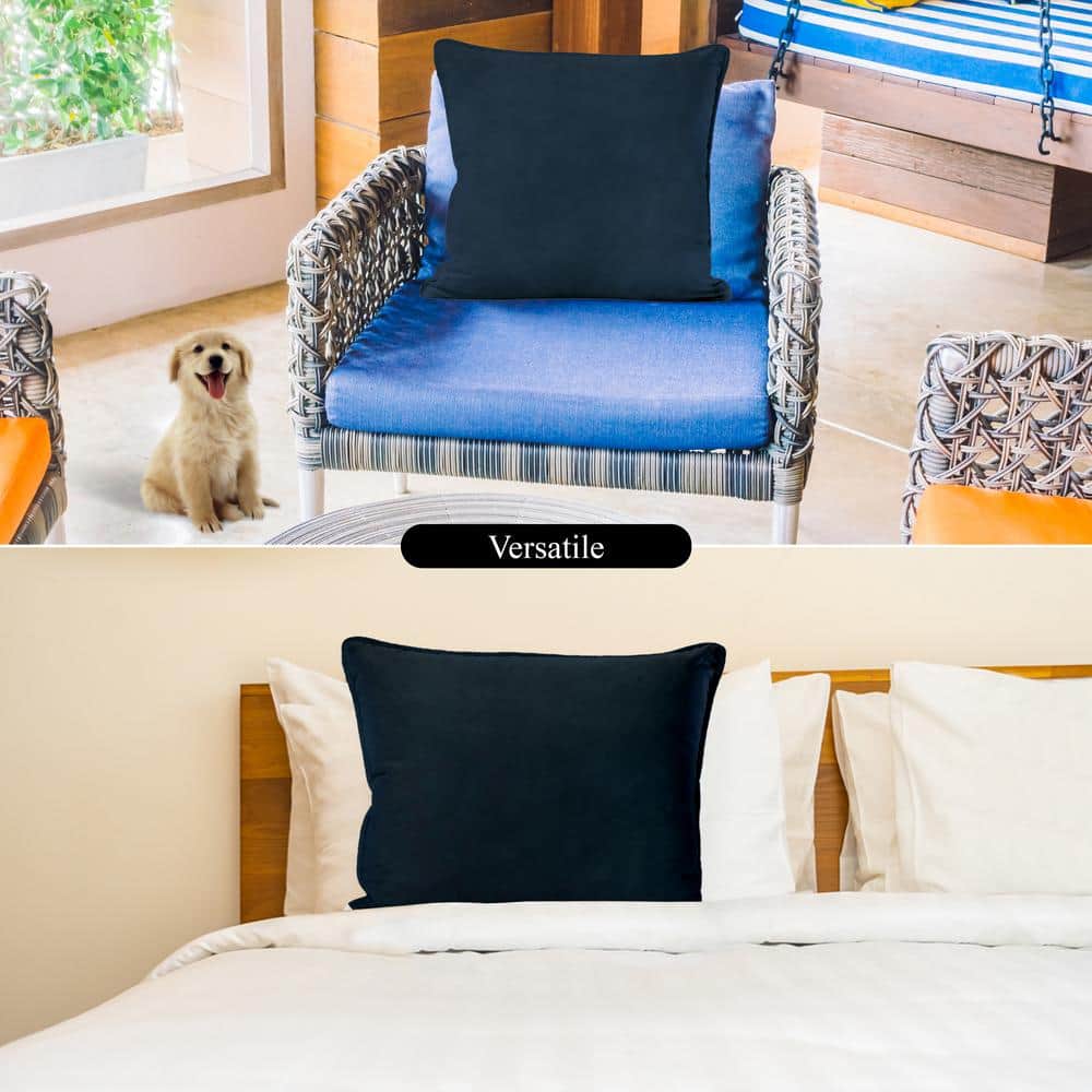 Cloud Burst Blue Waterproof Polyester Outdoor Pillow Covers Set of 2