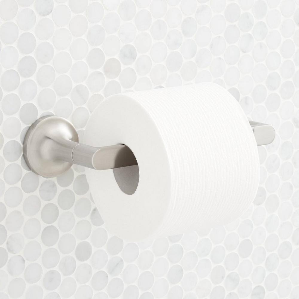 Brushed Nickel Wall Mounted Pivoting Toilet Paper Holder