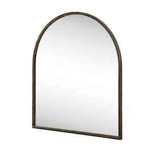 31.5 in. W x 35.5 in. H Large Arch Metal Gold Framed Modern Wall Mirror Standing Mirror (Set of 2)