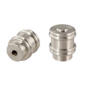 1-1/4 in. Brushed Nickel Finish Bumped Cylinder Lamp Finial (2-Pack)