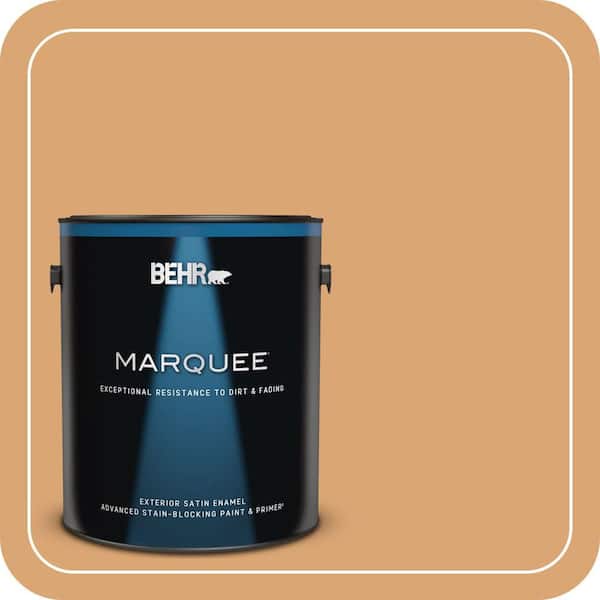 BEHR MARQUEE 1 gal. #BIC-14 Fresh Nectar Satin Enamel Exterior Paint & Primer