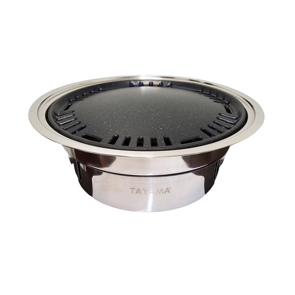 Grill Pan Korean Round Non-Stick Barbecue Plate Outdoor Travel Camping  Frying Pan Barbecue Accessories