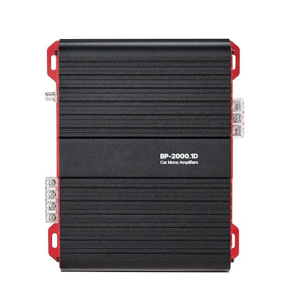 2000W RMS Monoblock Car Amplifier for 12-15 in. Subwoofers with Bass Boost & Remote Sub Control, 1-Channel Class D