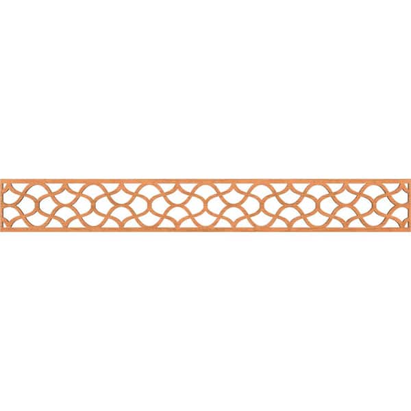 Ekena Millwork Resort Fretwork 0.25 in. D x 46.5 in. W x 6 in. L Cherry Wood Panel Moulding