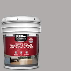 5 gal. #N520-3 Flannel Gray Self-Priming 1-Part Epoxy Satin Interior/Exterior Concrete and Garage Floor Paint