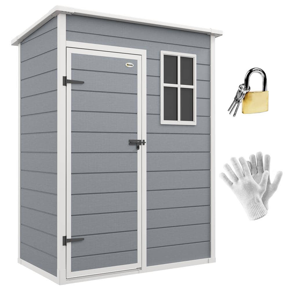 古典 W ft. 5 Outsunny x with Shed Storage Garden Metal D ft. 3 トップス