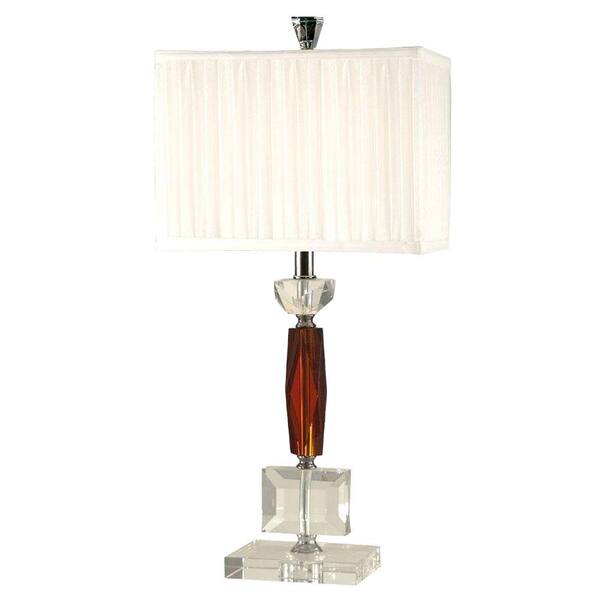 Dale Tiffany Crystal 26 in. Polished Chrome Table Lamp