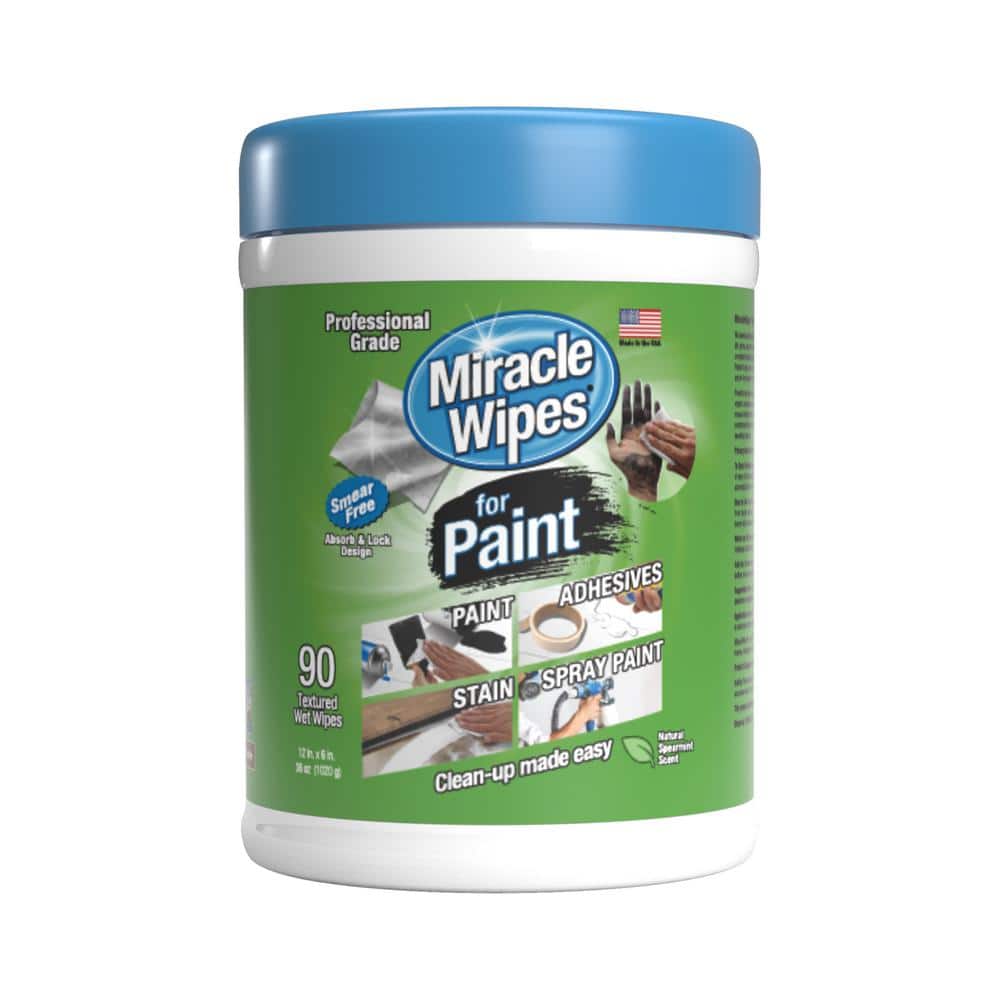 Miracle Wipes Spearmint Scent Paint Wipes (90-Count) 3270 - The Home Depot