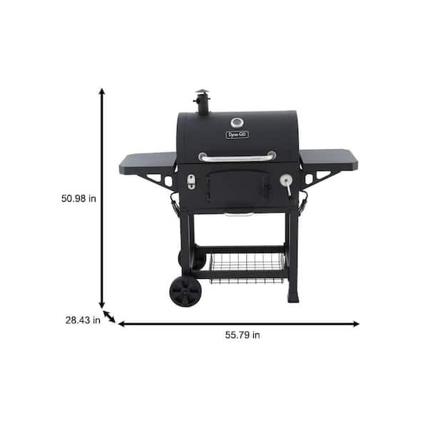 Dyna-Glo DGN486DNC-D Heavy-Duty Large Charcoal Grill in Black - 3
