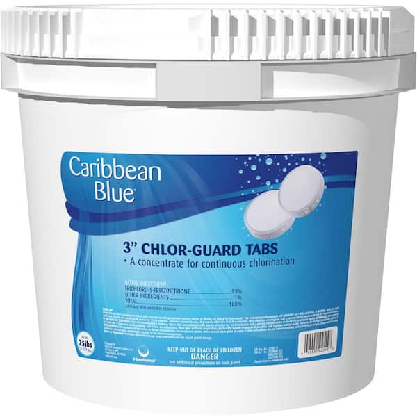 CARIBBEAN BLUE 25 lbs. 3 in. Chlor-Guard Pool Tablets
