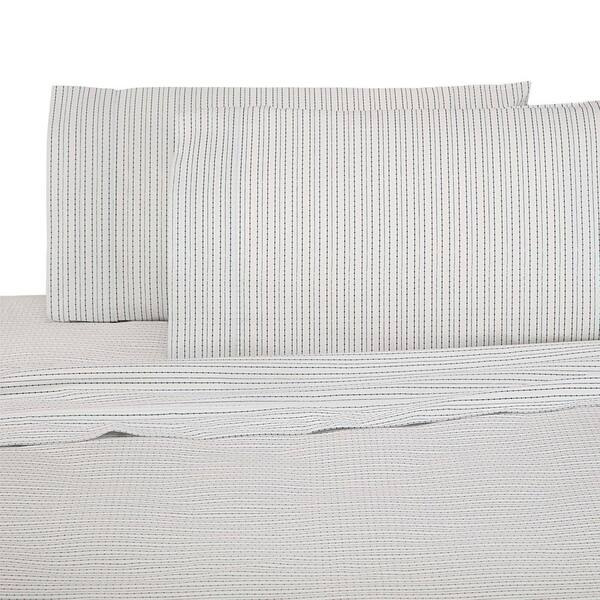 Under The Canopy Brushed Organic Cotton 4-Piece Nori Solid 300 Thread Count California King Sheet Set