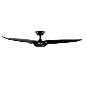 Morpheus III 60 in. 3000K Integrated LED Indoor/Outdoor Gloss Black Smart Ceiling Fan with Bluetooth Remote