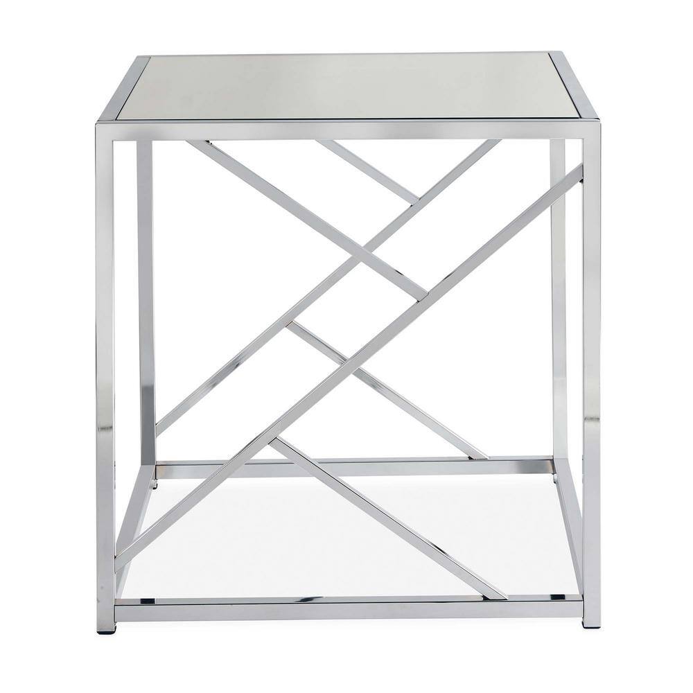 Stella 47" Chrome Rectangular Contemporary Coffee Table