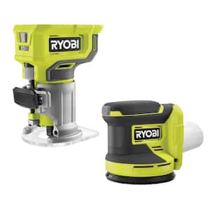 ONE+ 18V Cordless 2-Tool Combo Kit with Compact Fixed Base Router and 5 in. Random Orbit Sander (Tools Only)