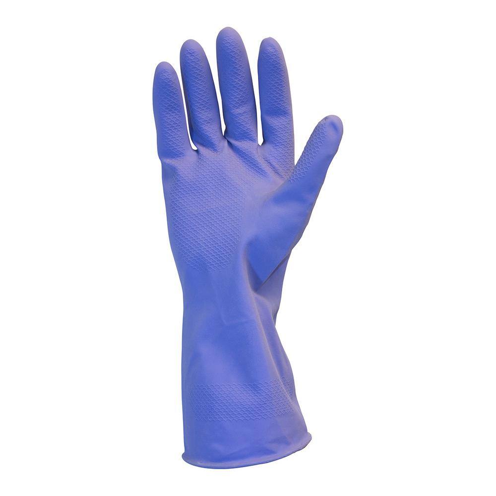 Pair of HEAVY RUBBER GLOVES 18" Length Rolled Cuff Crinkle Finish For Firm Grip