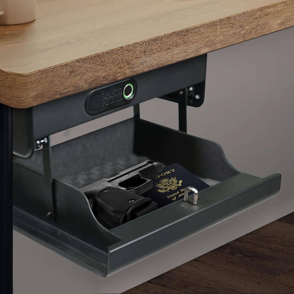 Small Black Biometric Quick Access Gun Safe with Foam Lined Interior
