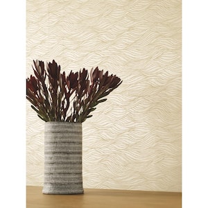 Tan Sand Crest Unpasted Paper Matte Wallpaper, 27 in. by 27 ft.