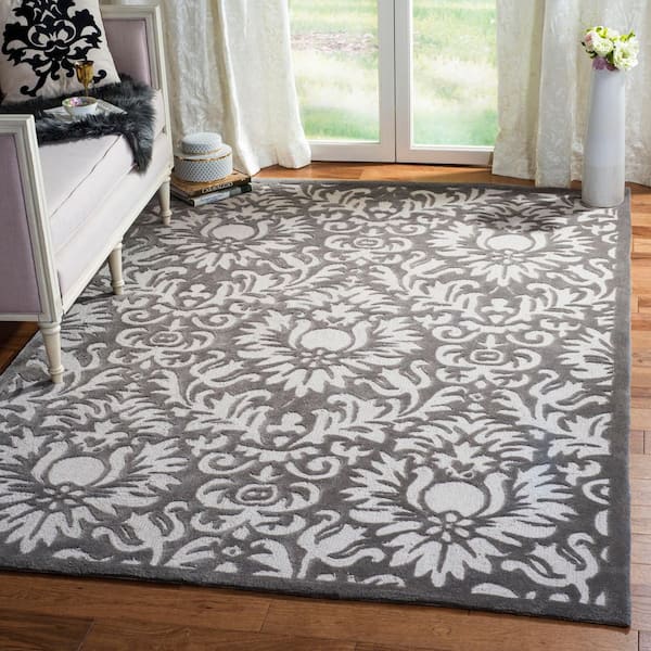 Total Performance 6 ft. x 9 ft. Stone Floral Ornate Area Rug
