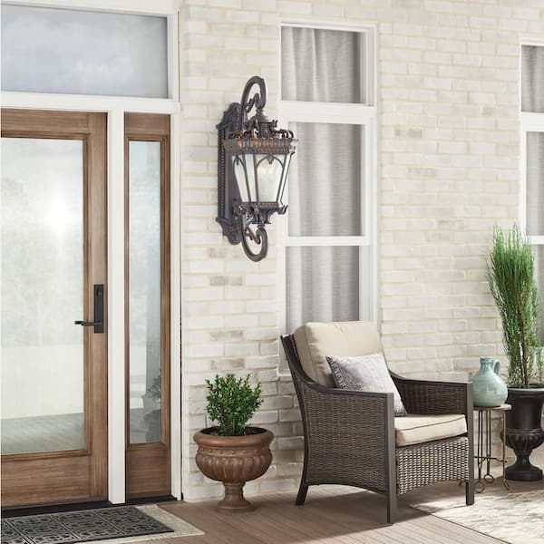 Tournai 4-Light Londonderry Outdoor Hardwired Wall Lantern Sconce with No Bulbs Included (1-Pack)