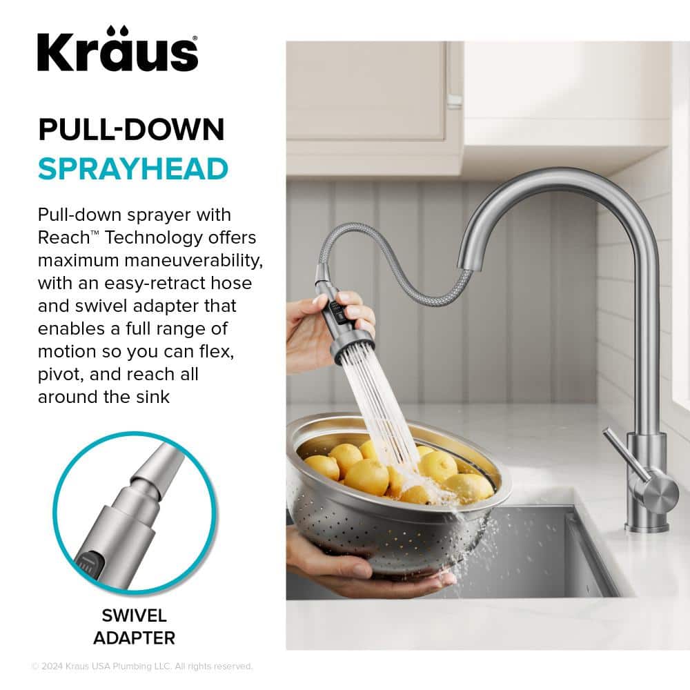 Stainless Steel Touchless Kitchen Faucet with Pull-out Spray