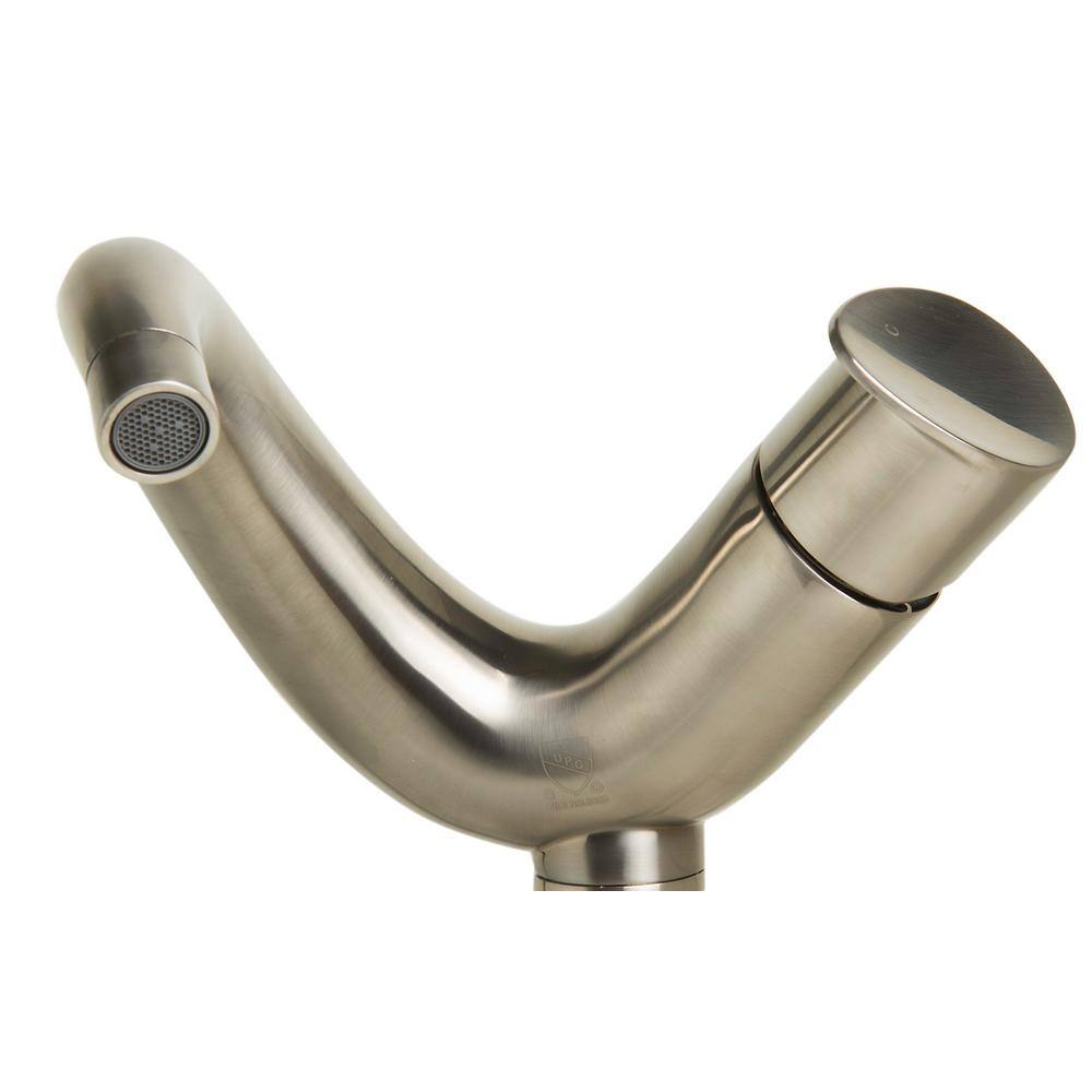 Brushed Nickel Single-Handle Tall Vessel Sink Faucet