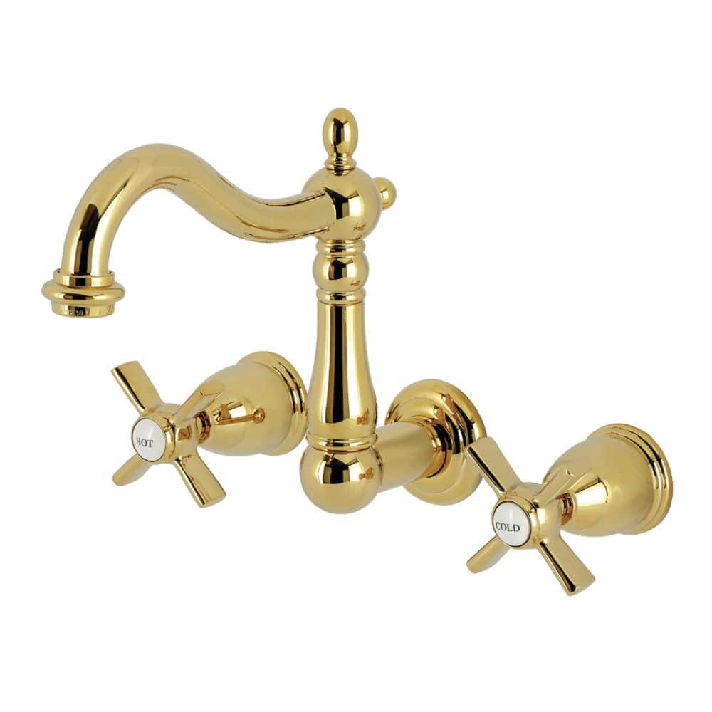 Millennium 2-Handle Wall-Mount Bathroom Sink Faucet in Polished Brass price history on PriceWatchPro