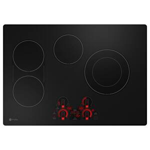 30 in. Smart Radiant Electric Cooktop in Black with 4 Elements