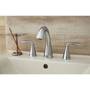 Fluent 8 in. Widespread Bathroom Faucet with Speed Connect Drain in Polished Chrome