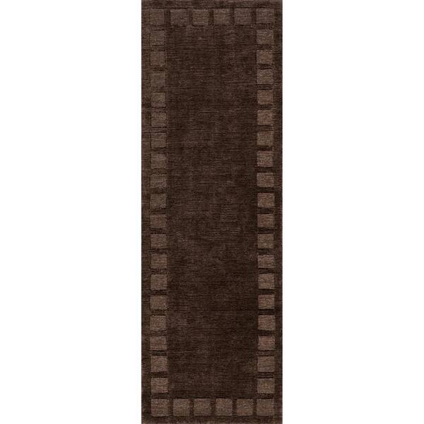 RUGS USA Petra High-Low Wool-Blend Truffle Brown 3 ft. x 8 RUGS USA Petra High-Low Wool-Blend Truffle Brown 3 ft. x 8