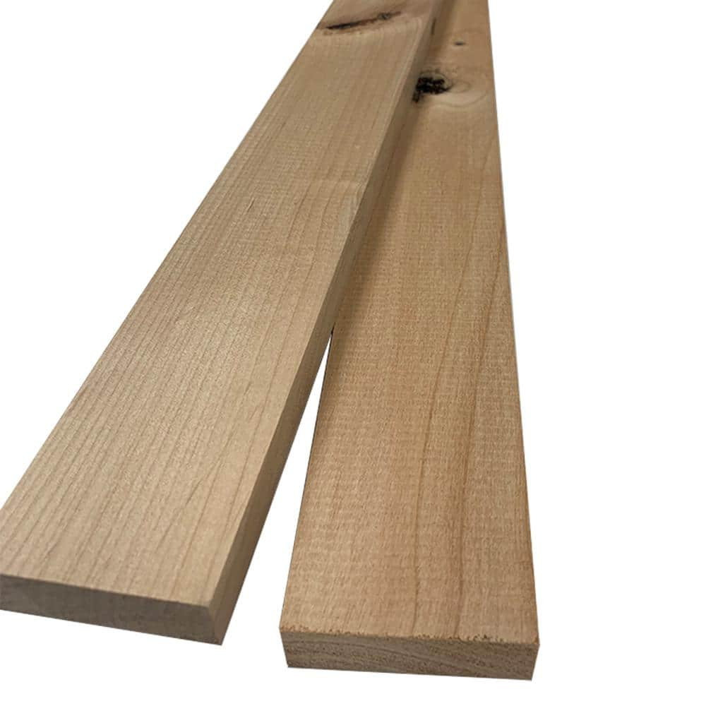 Swaner Hardwood 1 In. X 3 In. X 8 Ft. Knotty Alder S4S Board (2-Pack ...