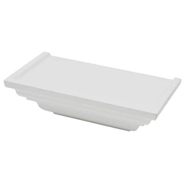 Wallscapes Classic Crown 9.8125 in. W x 5.125 in. D Floating White Crown Decorative Shelf