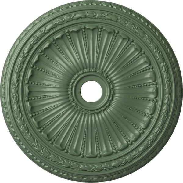 Ekena Millwork 2-1/2" x 35-1/8" x 35-1/8" Polyurethane Viceroy Ceiling, Hand-Painted Athenian Green