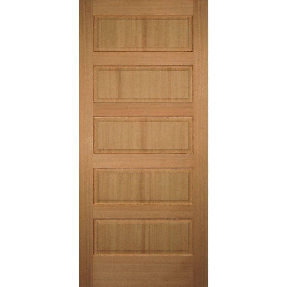 Builders Choice 36 In. X 80 In. 5-Panel Solid Core Hemlock Single ...