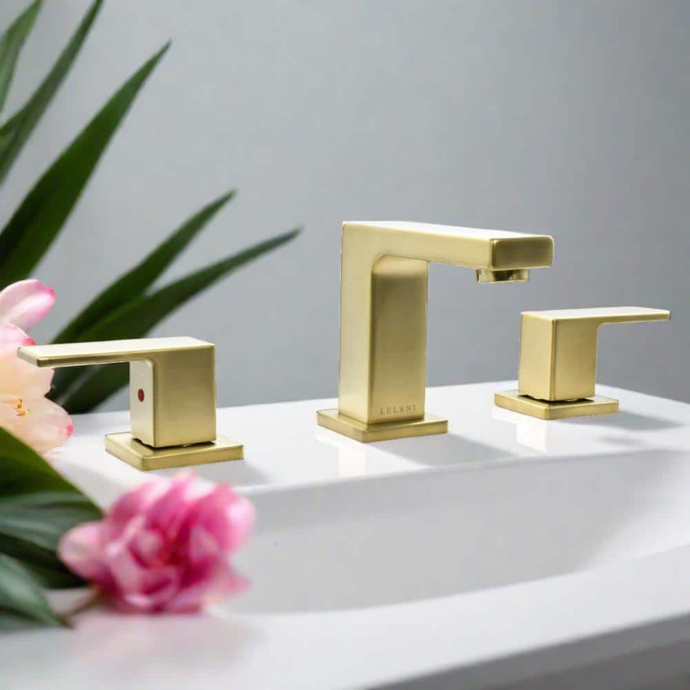 Capri Premium Champagne Gold 8" Widespread Two-Handle Bathroom Faucet