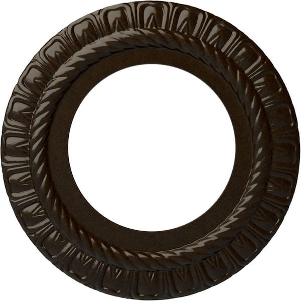 10-5/8 in. OD x 5-3/4 in. ID x 1/2 in. P (Fits Canopies up to 7 in.) Claremont Polyurethane Ceiling Medallion, Bronze