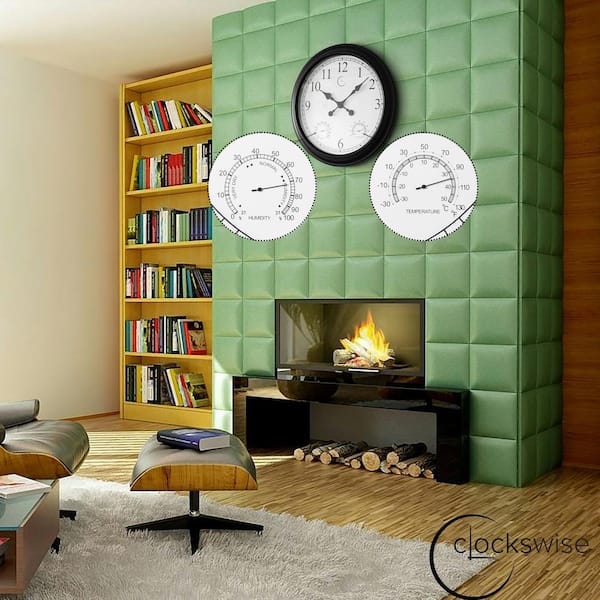 indoor outdoor clock thermometer combo