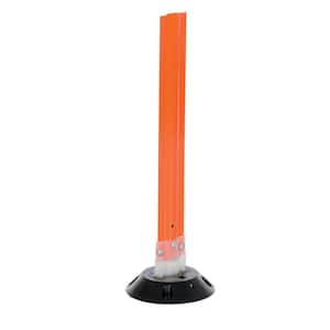 24 in. X 3.25 in. Orange Surface Mount Flexible Stakes