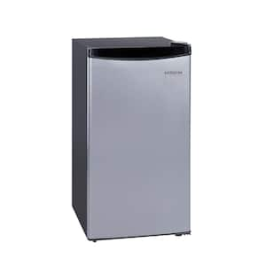 3.2 cu. ft. Mini Fridge in Black with Stainless Door without Freezer