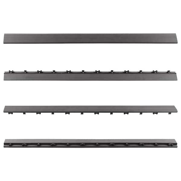 1/6 ft. x 3 ft. Quick Deck Composite Deck Tile Straight Fascia in Westminster Gray (2-Pieces per Box)