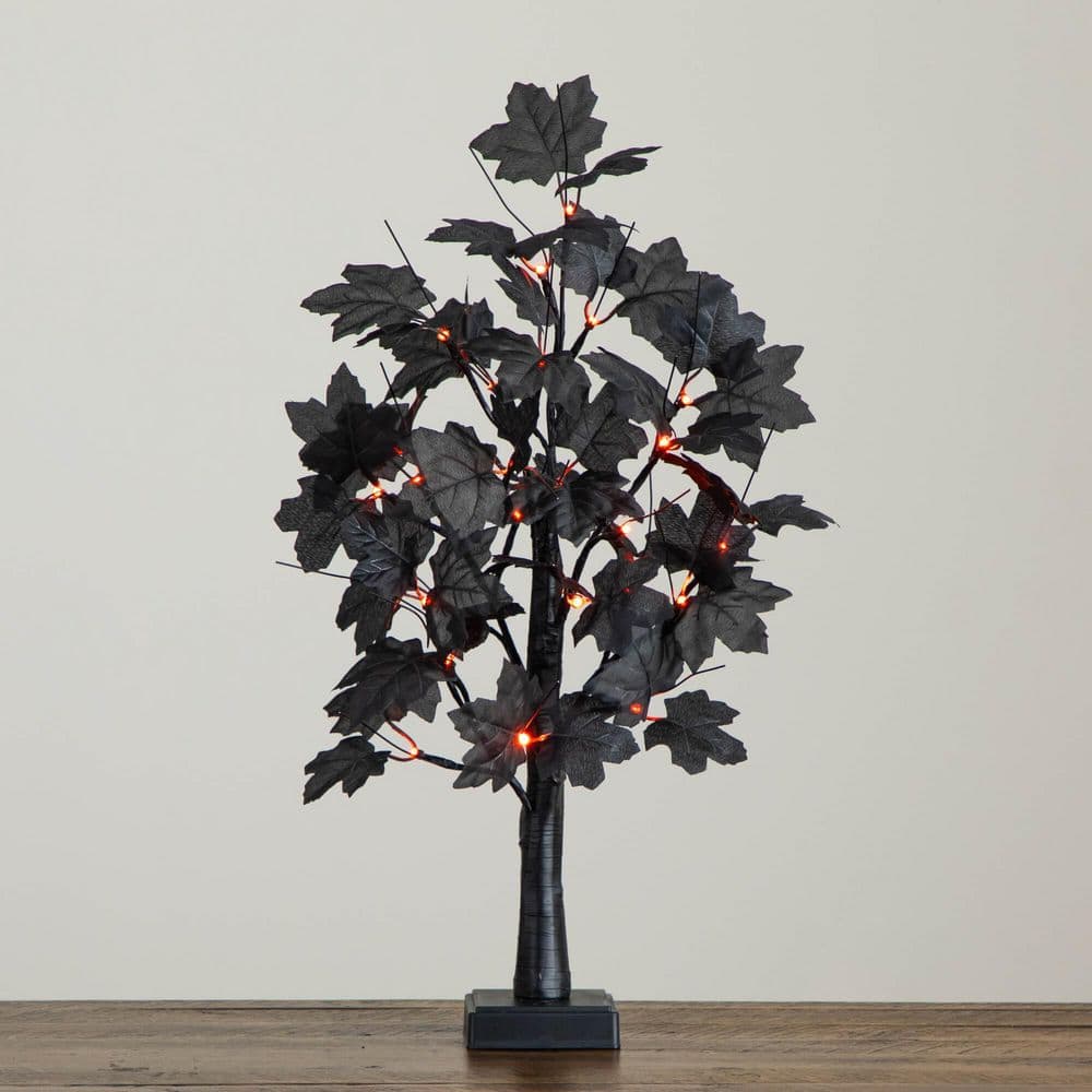 ハロウィン　ブラックツリー Nearly Natural 2 ft. Pre-Lit Artificial Halloween Black Maple Tree