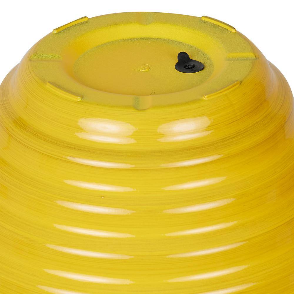 Alpine 16" Yellow Glazed Plastic Indoor/Outdoor Planter