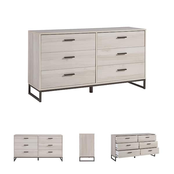 Signature DESIGN BY ASHLEY Socalle Beige 6 Drawers 59 in. Dresser