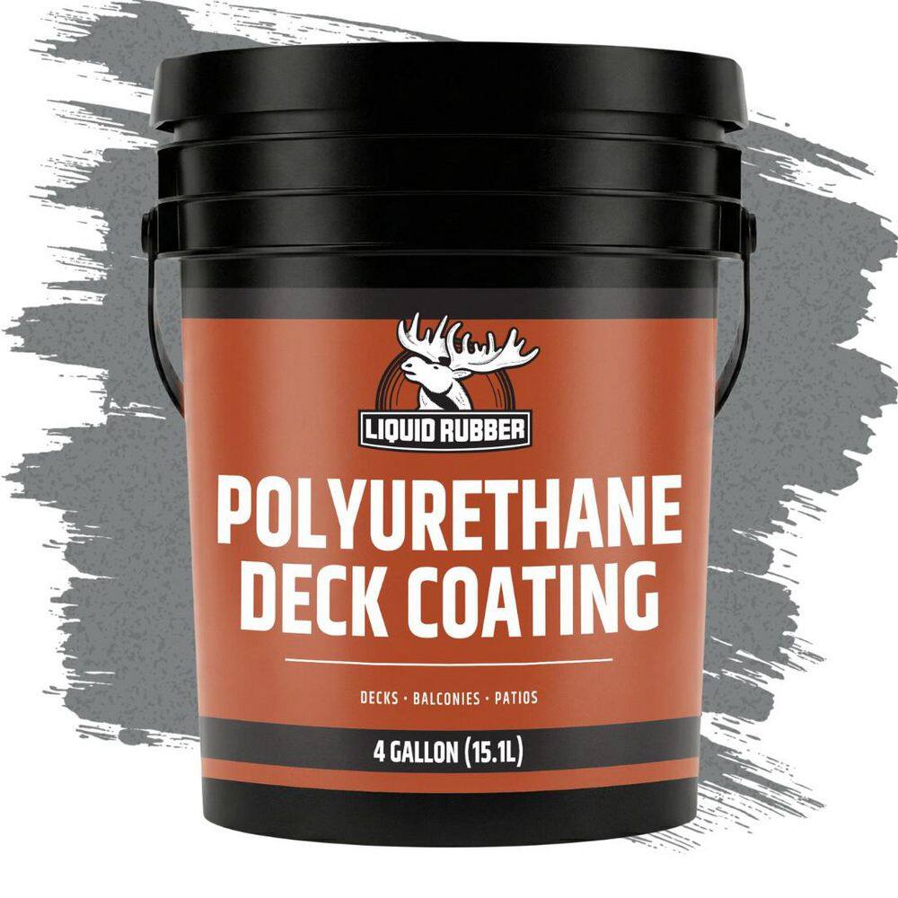 LIQUID RUBBER Polyurethane Deck Coating 4 Gal. 10x Stronger than Paint ...