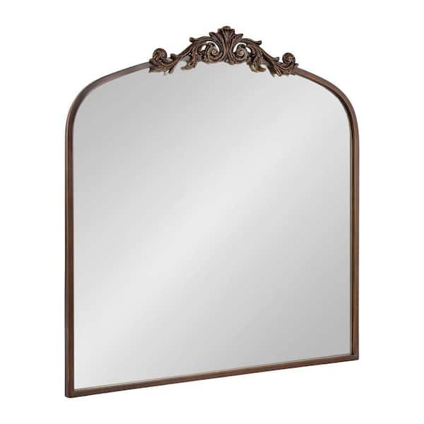 Kate and Laurel Arendahl Bronze 28 in. W x 30 in. H Traditional Arch Metal Framed Mirror