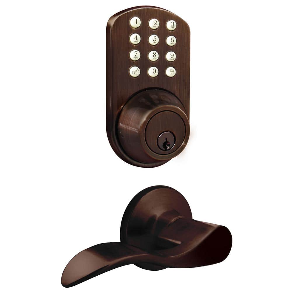 Oil Rubbed Bronze Keyless Entry Deadbolt and Lever Handle Door Lock with Electronic Digital Keypad price history on PriceWatchPro