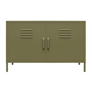 Bonanza Olive Green 2-Door Metal Locker Accent Cabinet