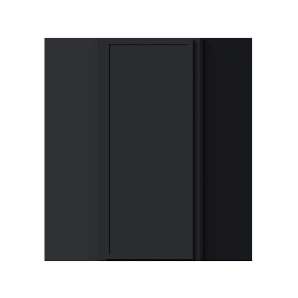24 in. W x 12 in. D x 36 in. H RTA Solid Wood Frame Shaker Wall Diagonal Corner Kitchen Cabinet in Ebony Black price history on PriceWatchPro