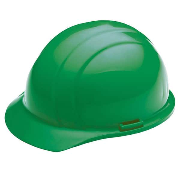 Liberty 4 Point Plastic Suspension Slide-Lock Cap Hard Hat in Green