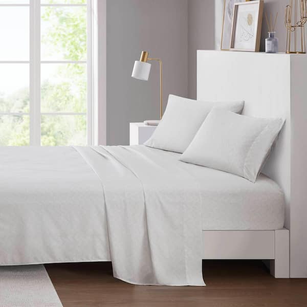 Intelligent Design Printed 3-Piece Beige Dotted Arches Microfiber Twin Sheet Set
